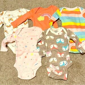 5 Pack Long Sleeve Girl Gerber Onesies